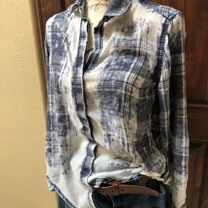 Chelsea and Violet Tye Dyed Jean Blouse